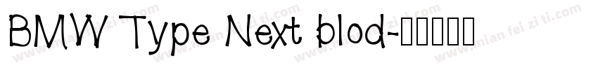 BMW Type Next blod字体转换